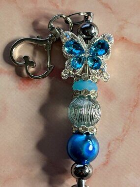 #115 Handmade Beaded Purse Charm/Keychain